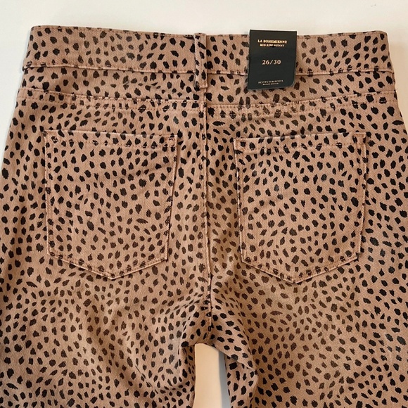 NWT Scotch & Soda La Bohemienne Skinny Mid-rise Cheetah Print Jeans W26 L30 - Picture 5 of 8